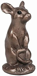 Frith Sculpture WOODY MOUSE SITTING UP in cold cast bronze - - Gifteasy Online