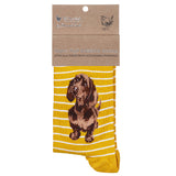 Wrendale Designs ‘Little One’ Mustard Dog Bamboo Socks - Gifteasy Online
