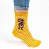 Wrendale Designs ‘Little One’ Mustard Dog Bamboo Socks - Gifteasy Online